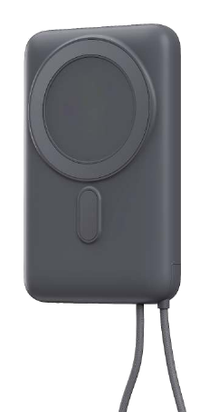Magnetic wireless power bank, graphite